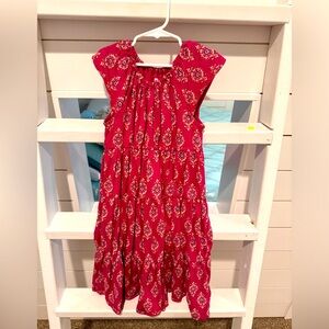 Girls’ Tea Collection Geometric Flutter-Sleeve Dress, Sz 8